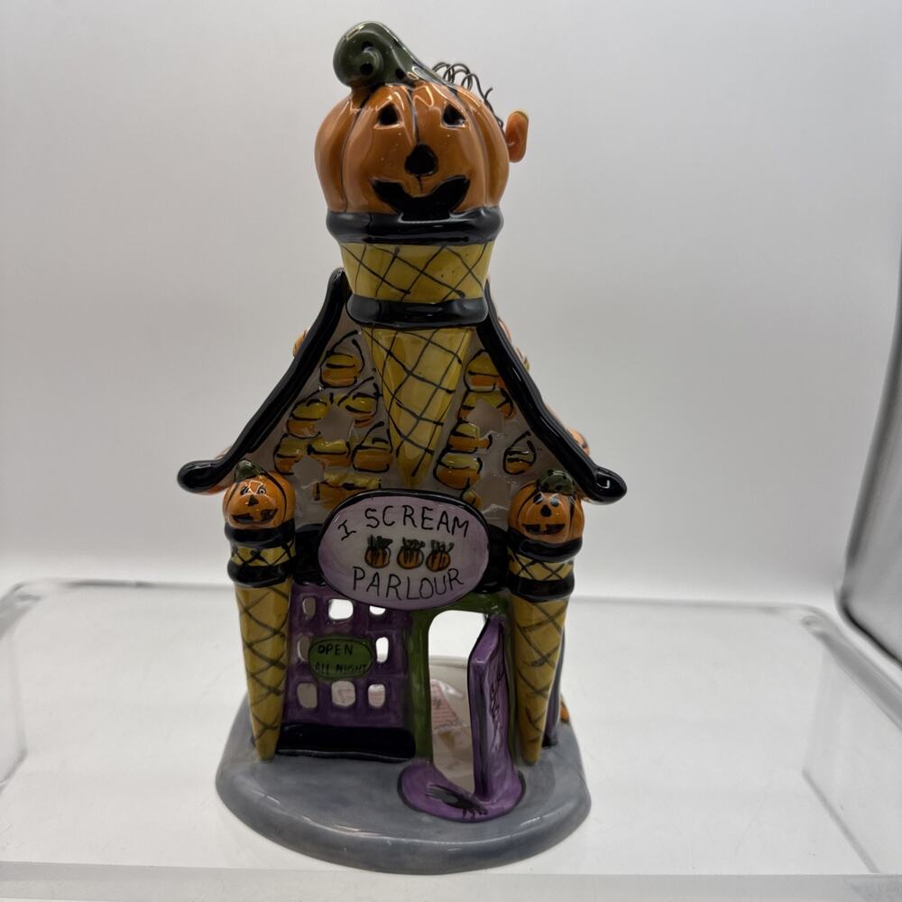Blue Sky Clayworks Halloween I Scream (Ice Cream) Parlour Candle House, NEW